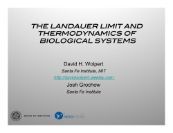 the landauer limit and thermodynamics of biological systems