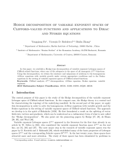 Hodge decomposition of variable exponent spaces of Clifford
