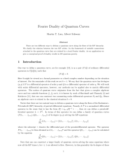 Fourier Duality of Quantum Curves