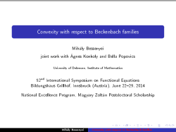 Convexity with respect to Beckenbach families