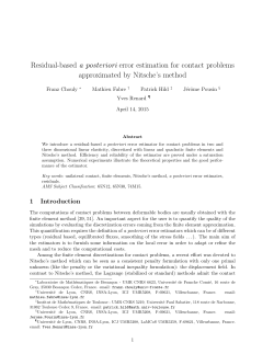 Residual-based a posteriori error estimation for contact problems