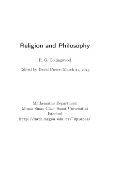 Religion and Philosophy