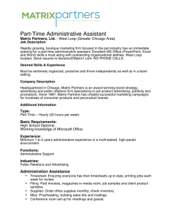 Part-Time Administrative Assistant