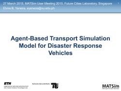 Agent-Based Transport Simulation Model for Disaster