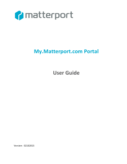 My.Matterport.com Portal User Guide