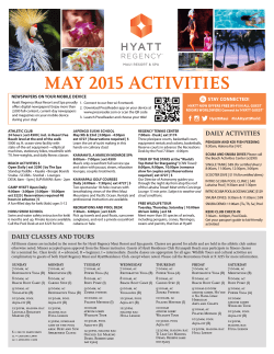 MAY 2015 ACTIVITIES - Hyatt Regency Maui Resort & Spa