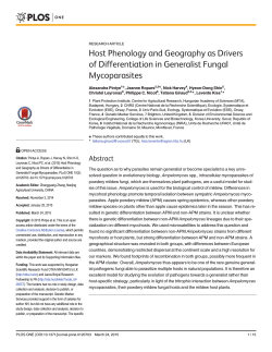 Host Phenology and Geography as Drivers of Differentiation in