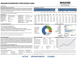 Monthly Fund Snapshot (April 2015)
