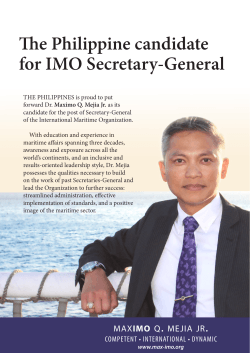 The Philippine candidate for IMO Secretary-General