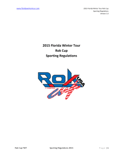 2015 Florida Winter Tour Rok Cup Sporting Regulations