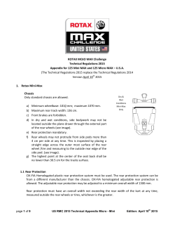 ROTAX MOJO MAX Challenge Technical Regulations 2015