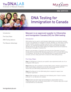 DNA Testing for Immigration to Canada