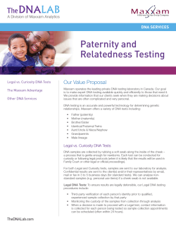 Paternity and Relatedness Testing