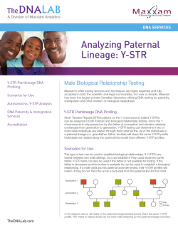 Analyzing Paternal Lineage: Y-STR
