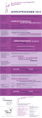 JAHRESPRoGRAMM 2015 - Rudolf Steiner Schule Mayenfels