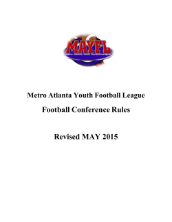 MAYFL Football Rules - Revised May 2015