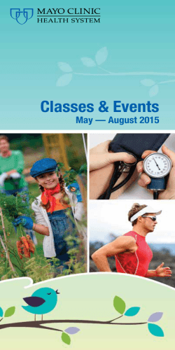 Classes & Events Brochure - Mayo Clinic Health System