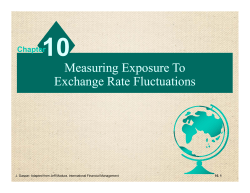 Measuring Exposure To Exchange Rate Fluctuations Measuring