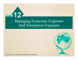 Managing Economic Exposure