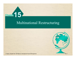 Multinational Restructuring