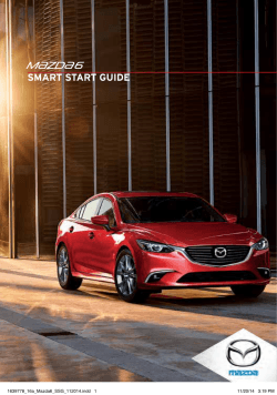 2016 Mazda6 Smart Start Guide