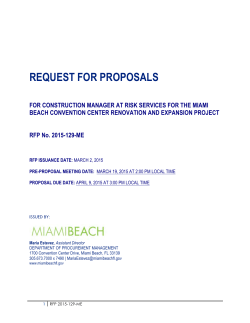 MBCC at Risk RFP (03-02-15) - Miami Beach Convention Center