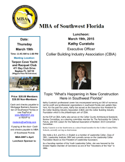 Kathy Curatolo Executive Officer Collier Building Industry Association