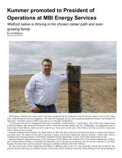 Kummer promoted to President of Operations at MBI Energy Services