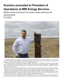 Kummer promoted to President of Operations at MBI Energy Services
