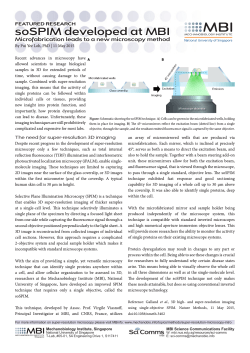 the full press release - Mechanobiology Institute, Singapore
