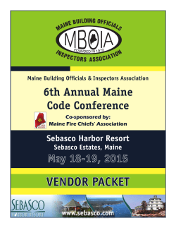 vendor packet - Maine Building Officials and Inspectors Association