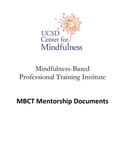 Mentor Document Packet - UC San Diego Mindfulness