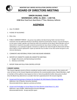 4-15-2015 Board Agenda - Monterey Bay Unified Air Pollution