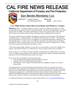 to view CAL FIRE`s press release and proclamation