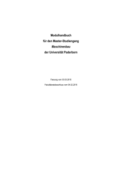 Modulhandbuch Master - FakultÃ¤t fÃ¼r Maschinenbau (UniversitÃ¤t