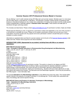 Announcement - Department of Molecular and Cell Biology