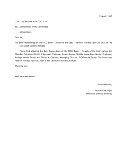 29 April, 2015 C.No. 13 / Resume No.4 / 2015