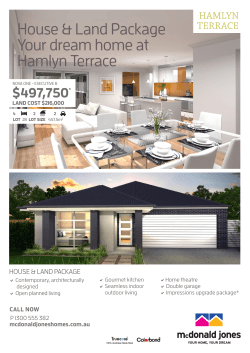 House & Land Package Your dream home at Hamlyn Terrace