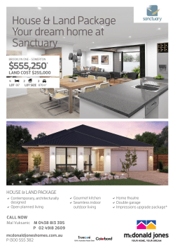 House & Land Package Your dream home at Sanctuary