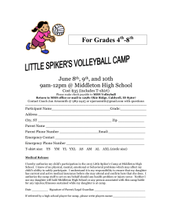 (June 8-10) MHS Volleyball Camp