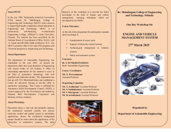 ENGINE AND VEHICLE MANAGEMENT SYSTEM 27 March 2015