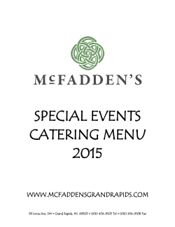 our catering menu