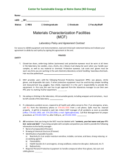 Laboratory Policy and Agreement Contract