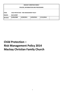 Child Protection Risk Management Policy
