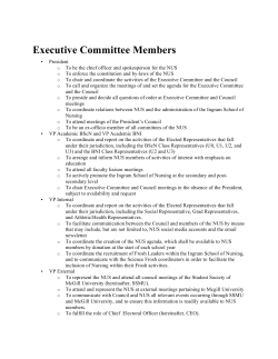 Executive Committee Members - McGill Nursing Undergraduate