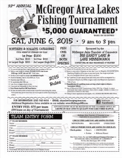 22?d ANNUAL McGregor Area Lakes Fishing Tournament
