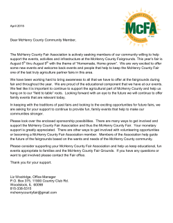 Sponsorship Opportunities - McHenry County Fair Association