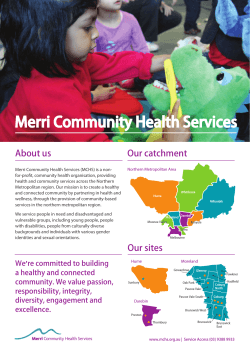 information sheet - Merri Community Health Services