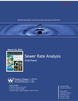 Sewer Rate Analysis - McKinleyville Community Services District