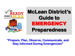 Emergency Preparedness Information from the FCPD for McLean